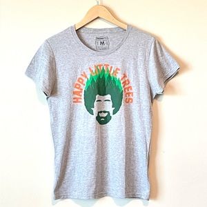 NWOT Happy Little Trees Bob Ross Novelty T-shirt/Medium